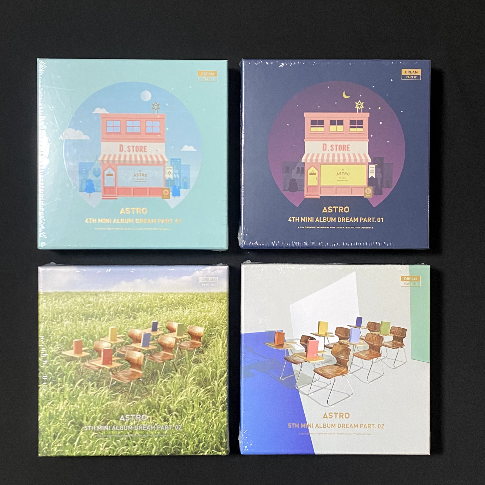 NEW Sealed ASTRO Album set of 4 Dream Part.01 2ver. + Part.02 2ver. set