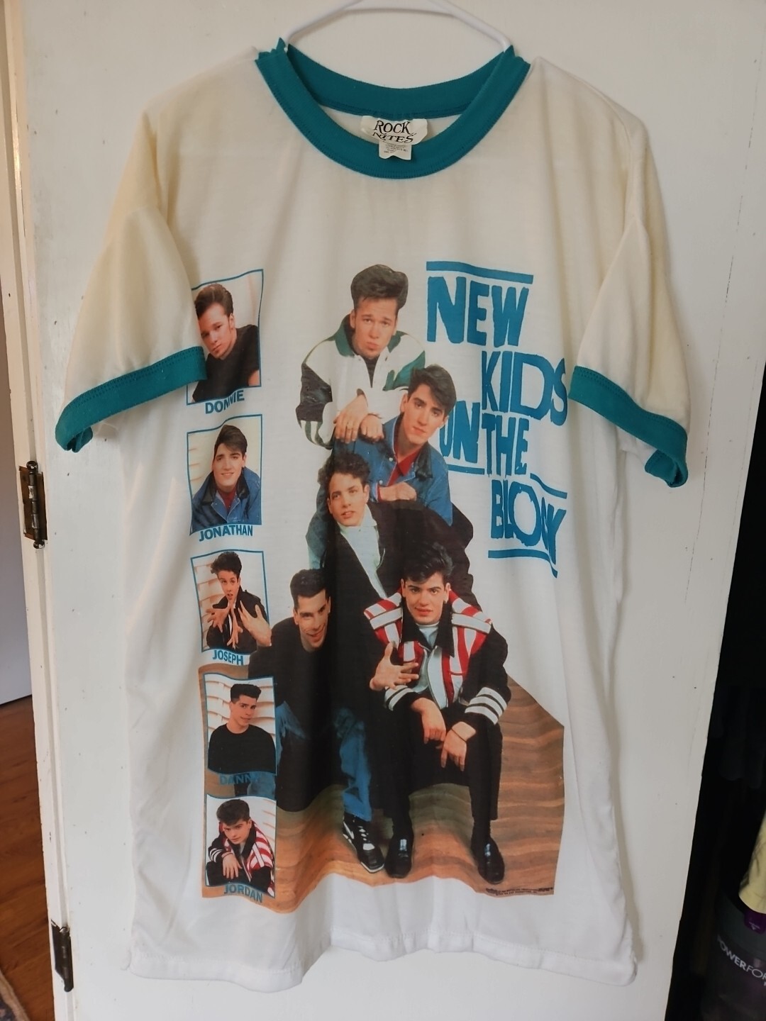 Vintage 1990s NKOTB New Kids On The Block Pajama Night Shirt Rock Nights Adult L