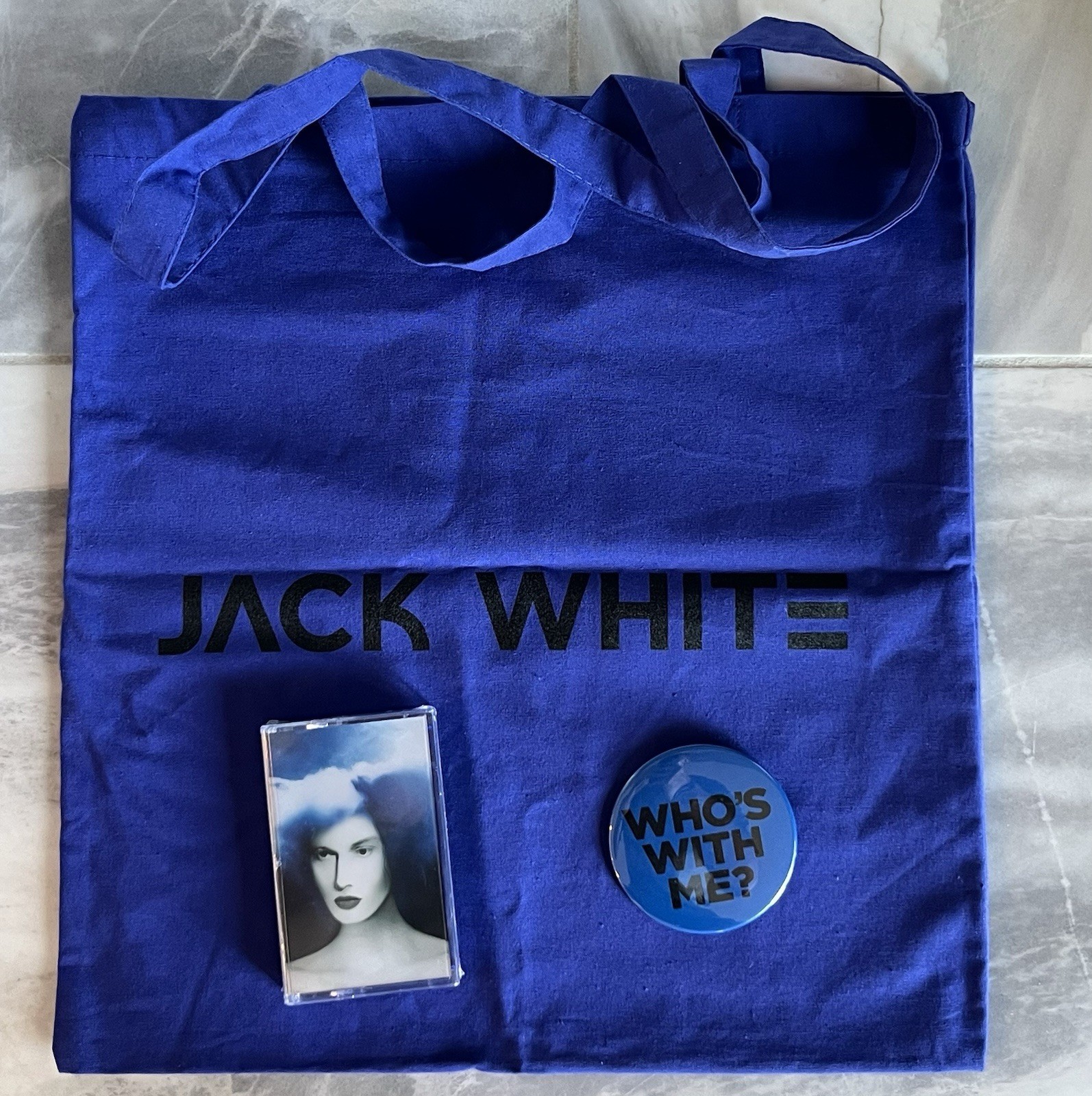 Jack White Boarding House Reach Blue Cassette Tote Bag Pin Third Man Records NEW