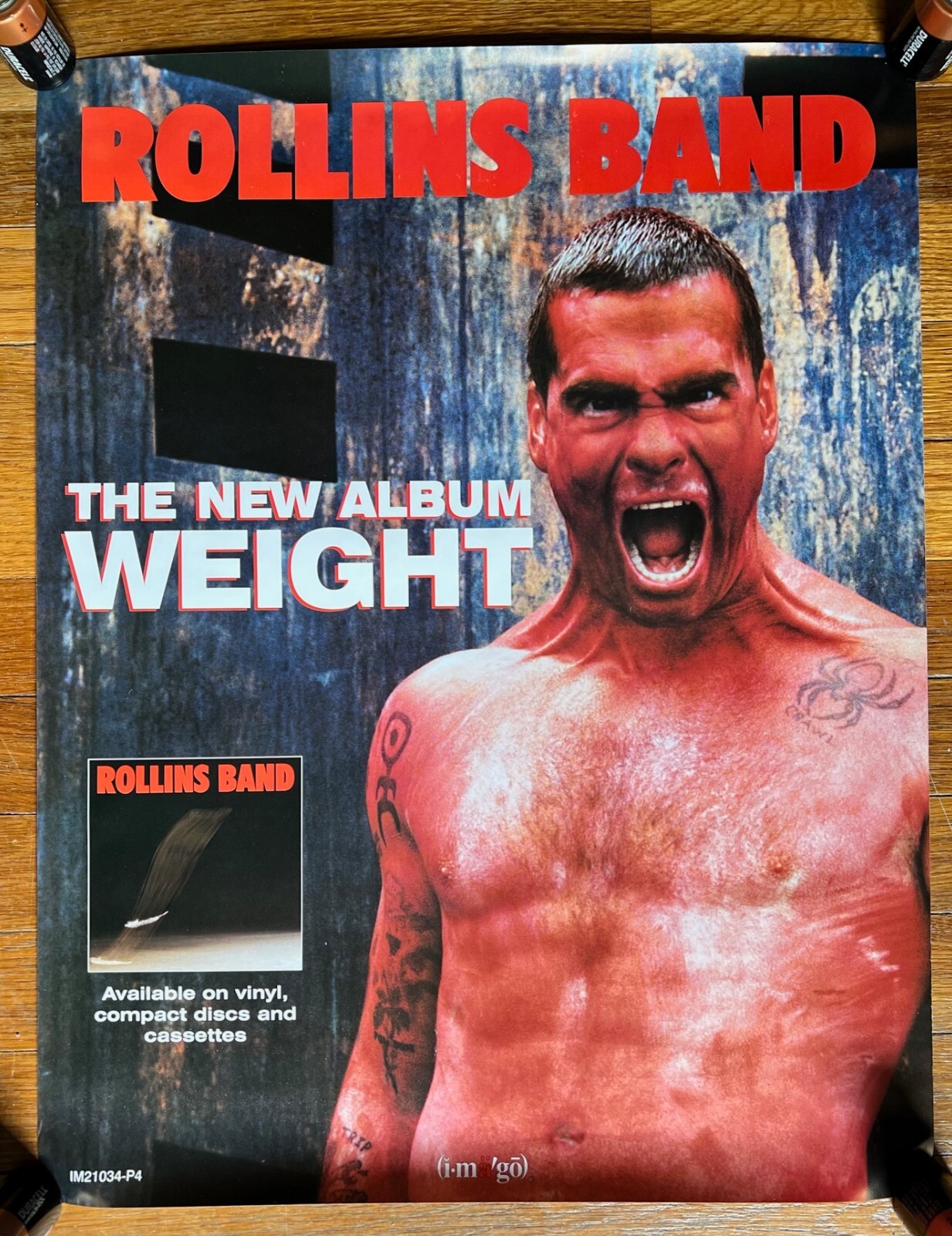 Rollins Band – Weight ULTRA RARE vintage promo poster ’94