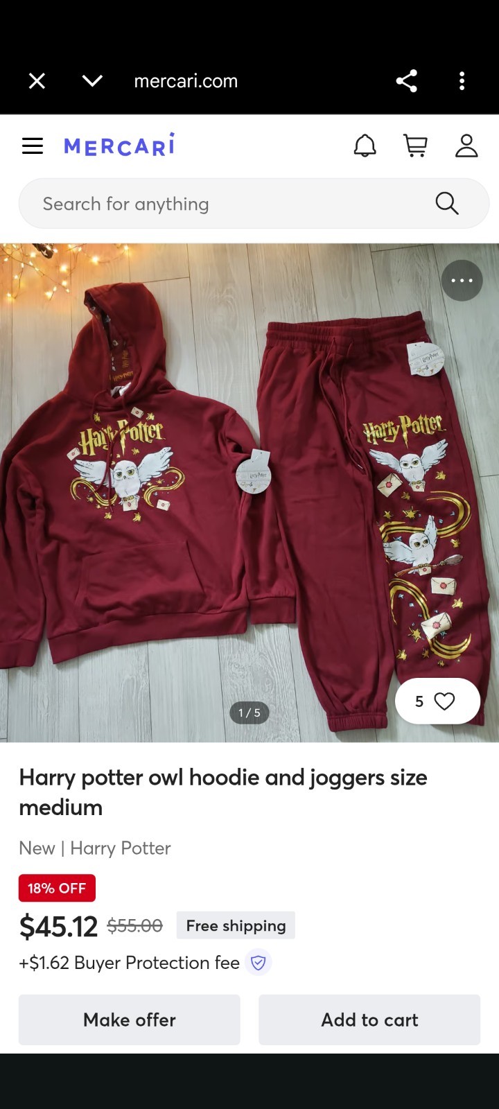Vintage Harry Potter *Bundle Gryffindor Official Merch Wizard Robe Men S/M