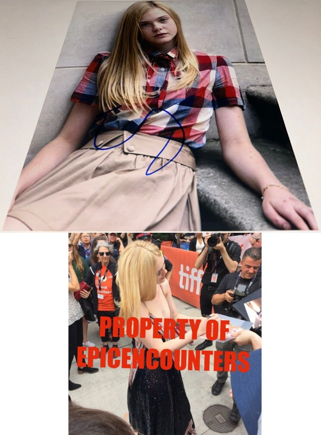 ELLE FANNING SIGNED HOT 8X10 PHOTO W/PROOF W/COA JSA GUARANTE OR MONEY BACK!!