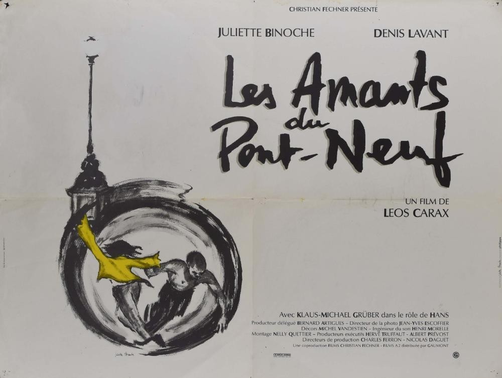 Les Amants du Pont-Neuf Leos Carax Original Frecnh Moyenne Poster 1991