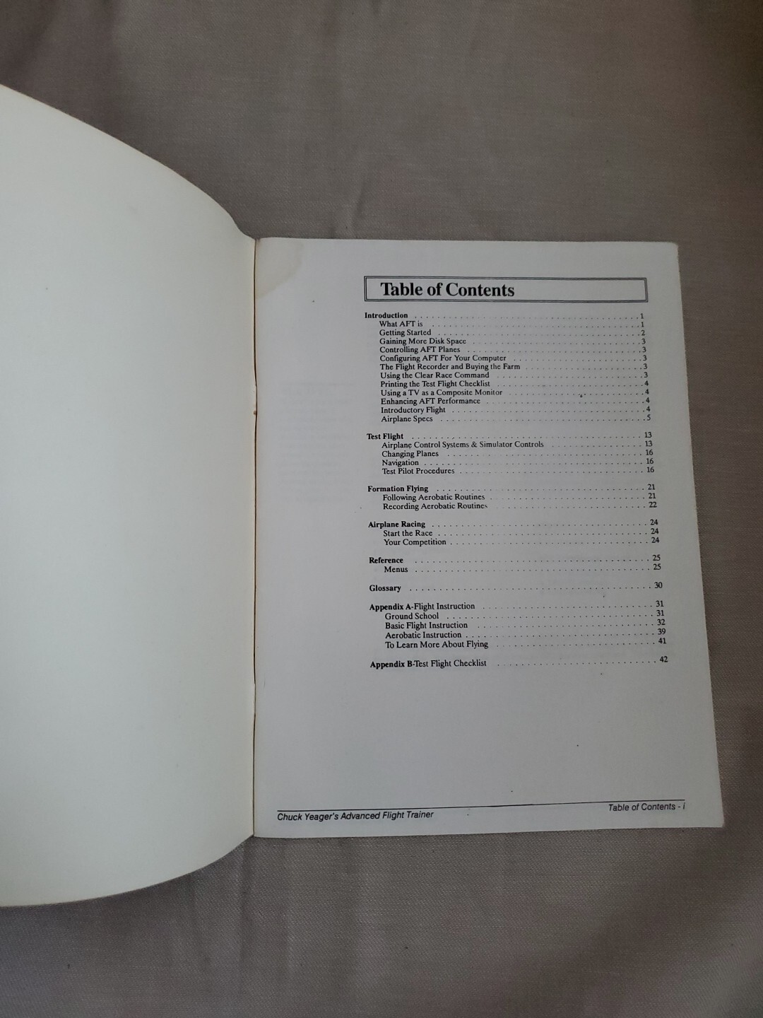 Chuck Yeager’s Advanced Flight Trainer Game MANUAL ONLY 1987 Electronic Arts