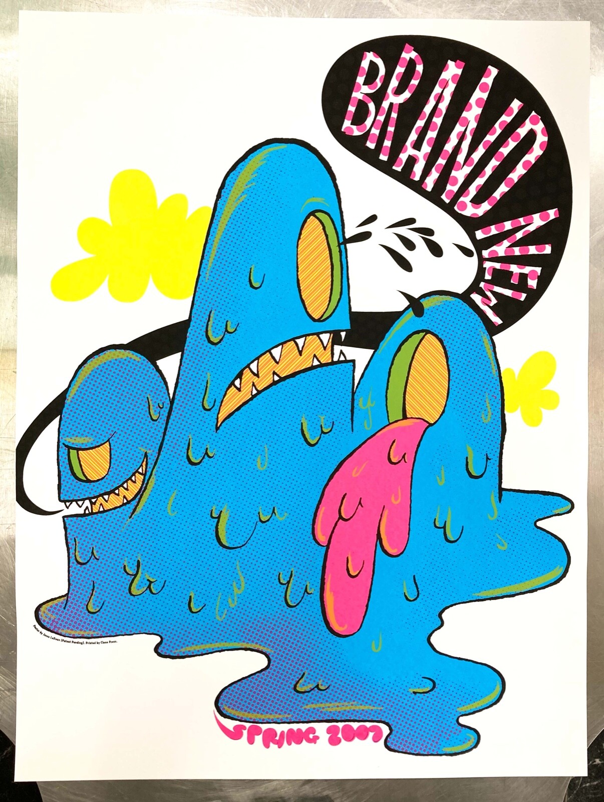 Original screen-printed poster for BRAND NEW spring 2007 tour.