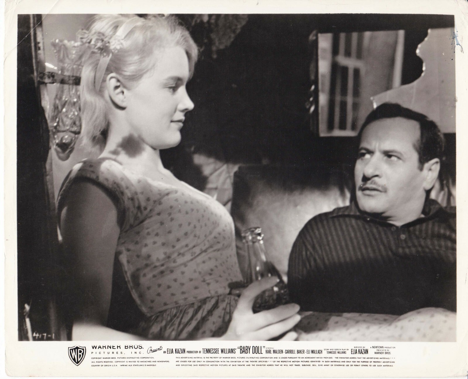 CARROLL BAKER – ELI WALLACH “BABY DOLL” 1956 Original 8×10 B&W Movie Still