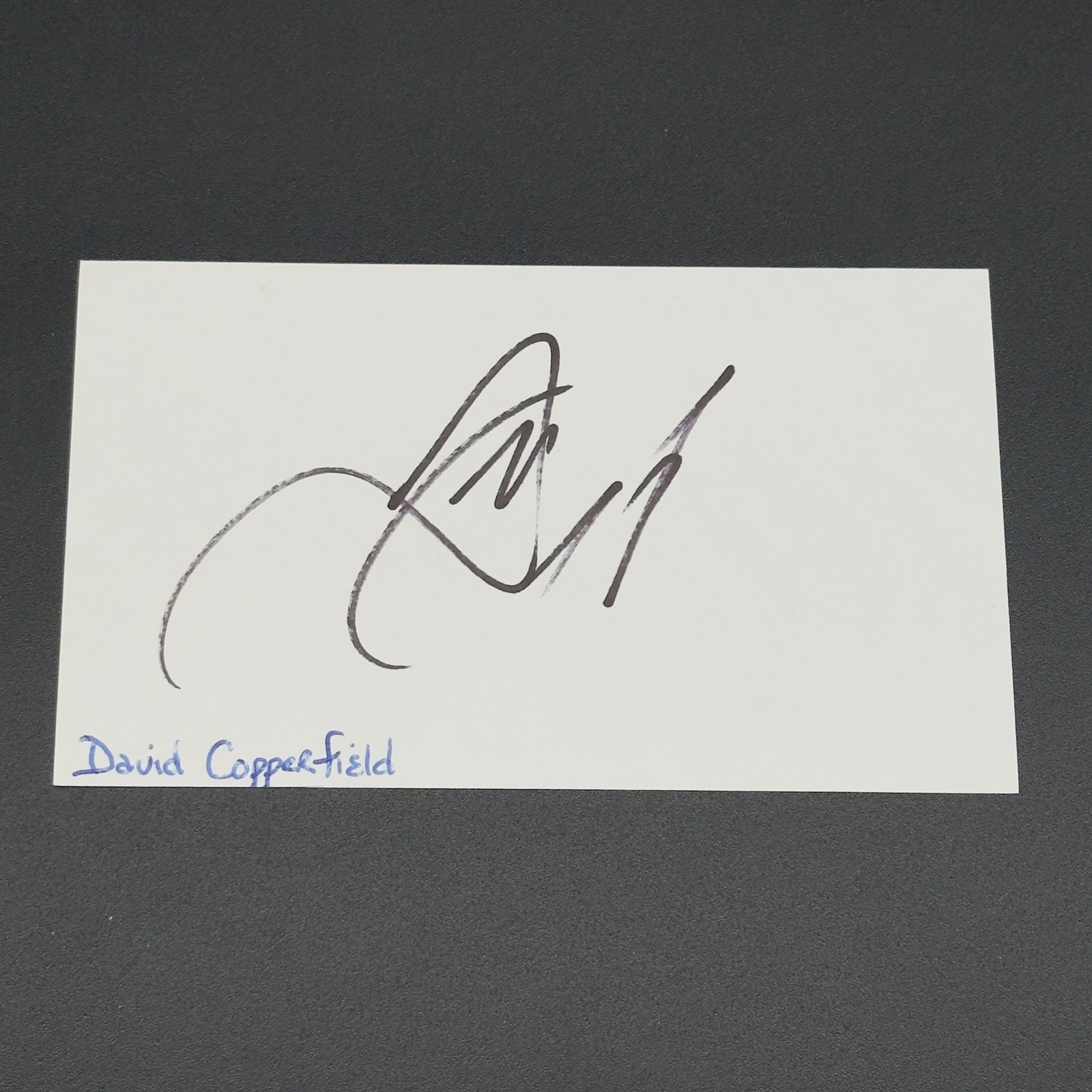 David Copperfield Signed 3×5 Index Card – Magician – TTM Authentic Autograph!