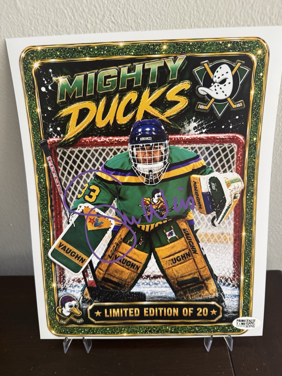 Shaun Weiss Signed The Mighty Ducks 8×10 Autographed Photo Goldberg (P.T. COA)