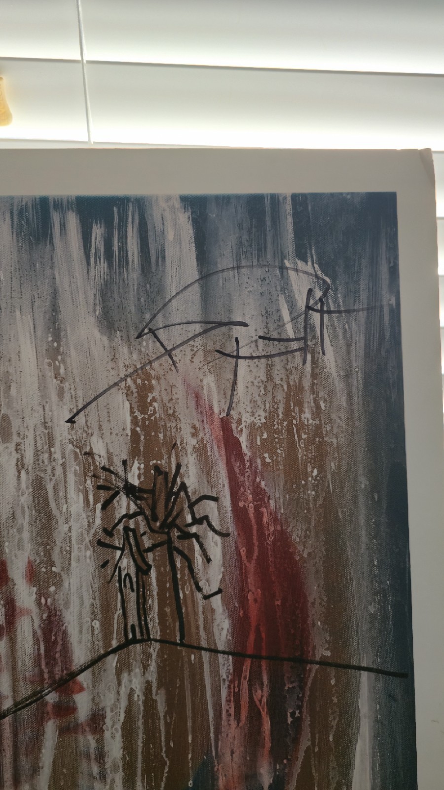Limited Edition Tom Delonge Singed Moon Man Poster