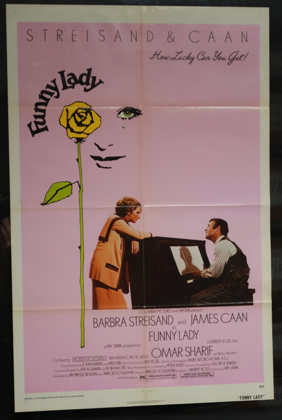 Funny Lady Poster One Sheet Barbra Streisand 1975 Original Folded NSS 27 x 41