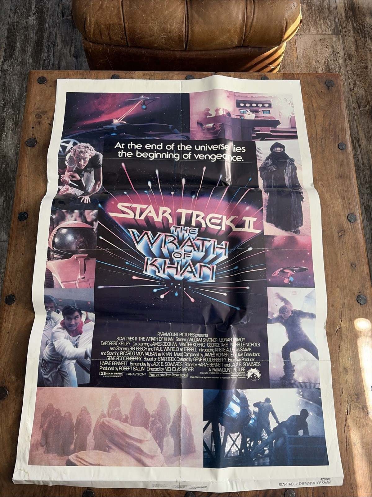 1982 STAR TREK II: THE WRATH OF KHAN Original One Sheet Poster 27×41 SCI-FI