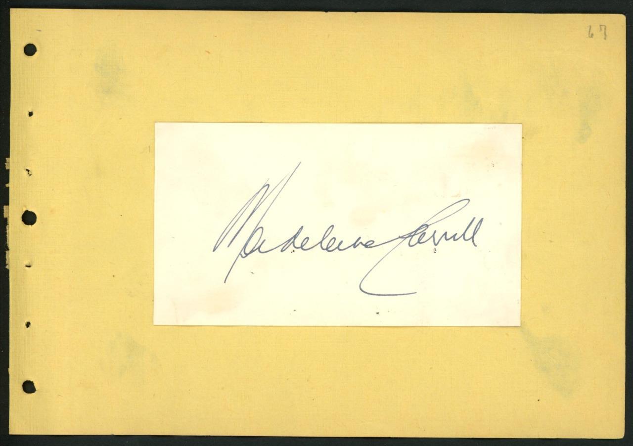 MADELEINE CARROLL (1906-1987) autograph cut on page | “The 39 Steps” – signed
