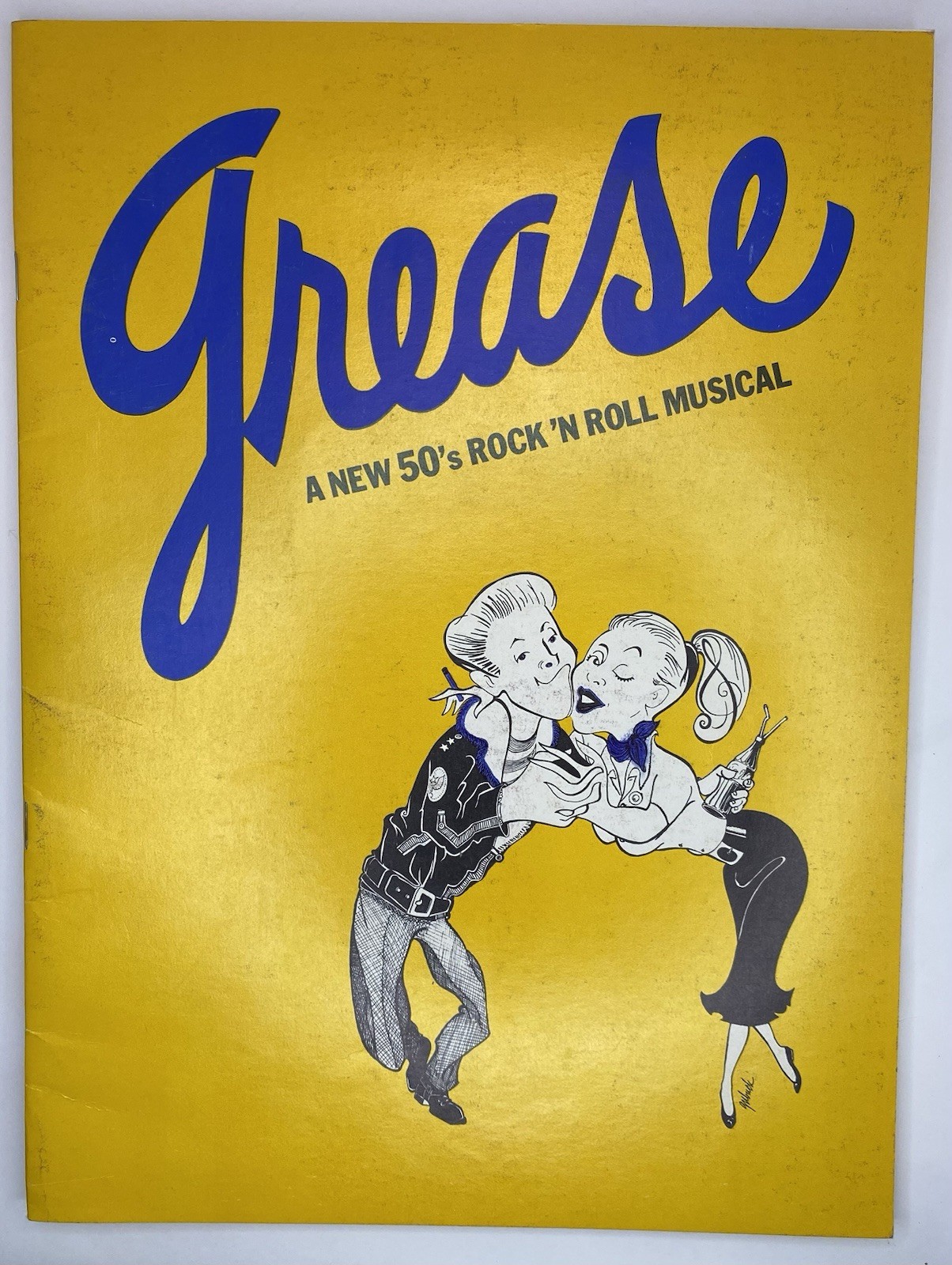 Vintage Grease A New 50s Rock N Roll Musical Illustrated Program Souvenir