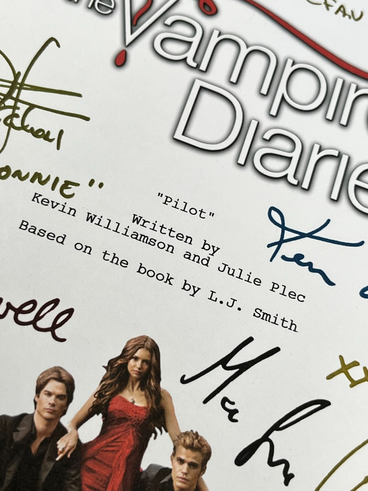 The Vampire Diaries Pilot Script Signed- Autograph Reprints- Vampires