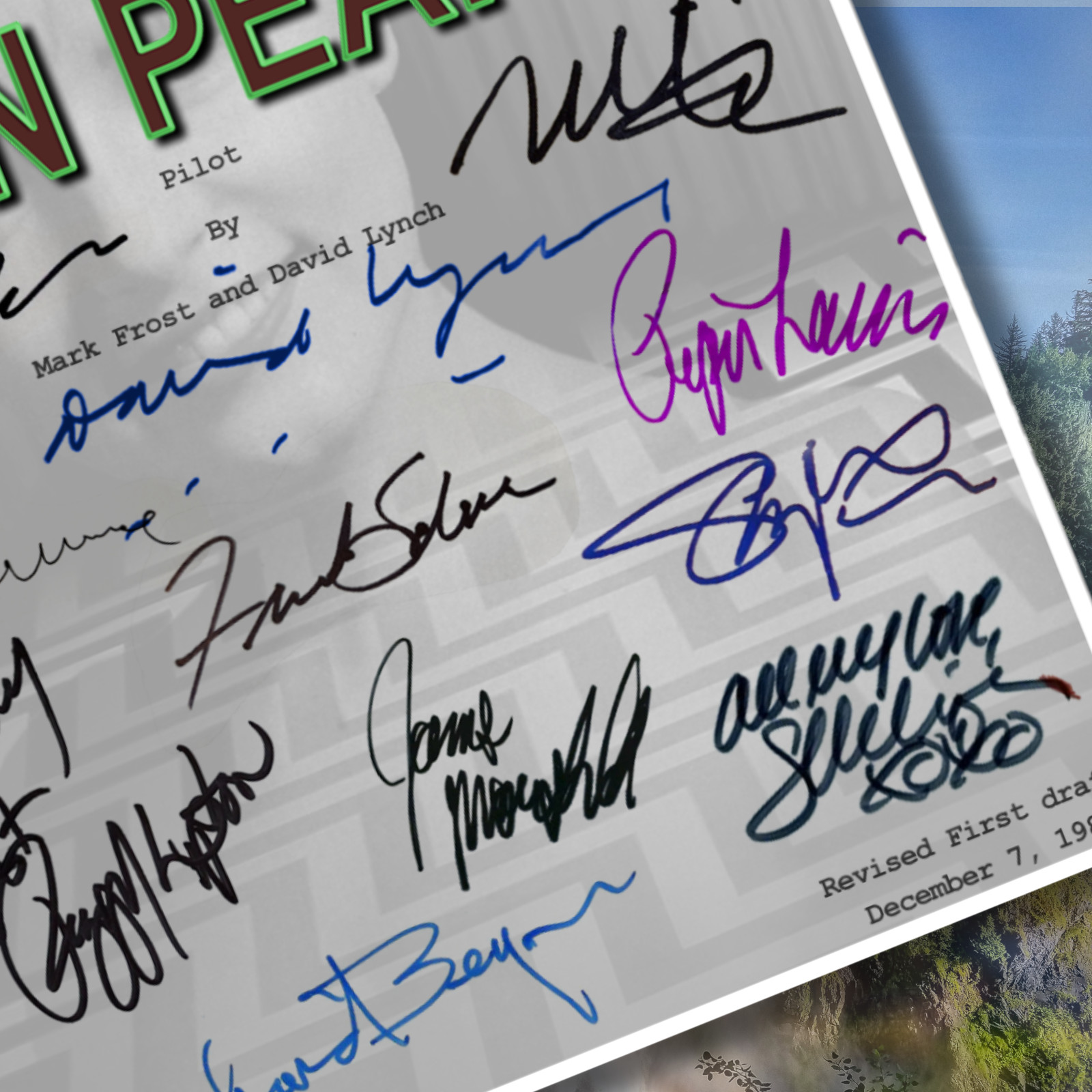 Twin Peaks Pilot Cast Signed-Autograph 119 Page Script Reprints Dale Cooper
