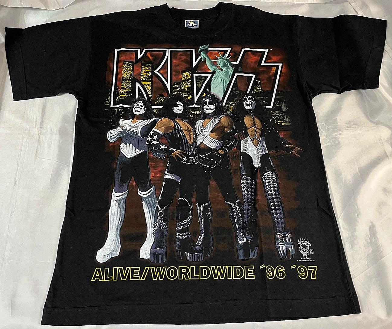 KISS Alive Worldwide ’96 Official T-Shirt Size Large Reunion Tour 1996 Ace Bonus