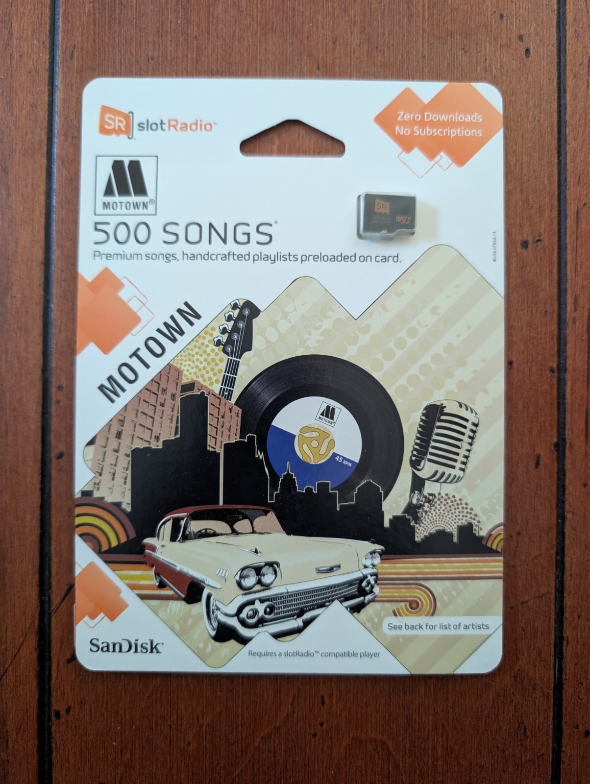 RARE: SanDisk slotRadio Billboard Motown 500 Songs Music Card — New Sealed