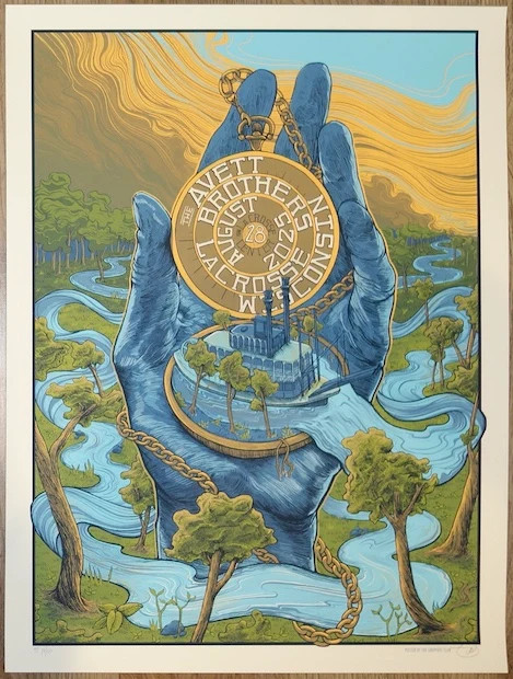 2025 The Avett Brothers La Crosse Silkscreen Concert Poster by The Graphite Club