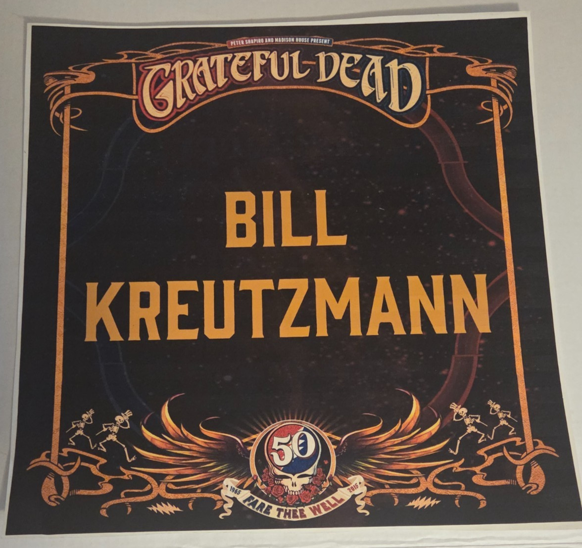 Grateful Dead – GD50 Fare Thee Well Adhesive Vinyl Style Sign – Bill Kreutzmann
