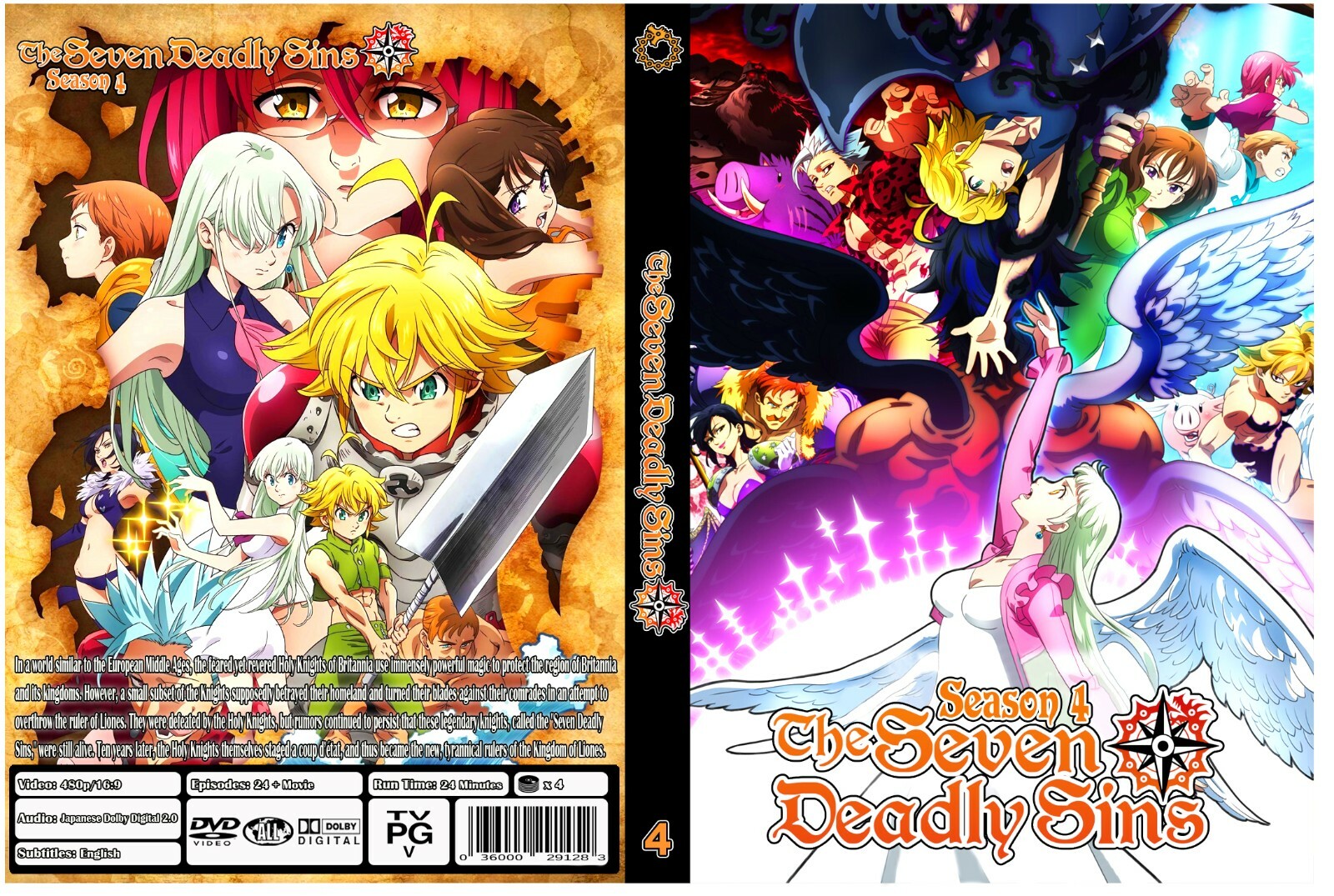 The Seven Deadly Sins Anime Complete Series + Signs of Holy War + Movie