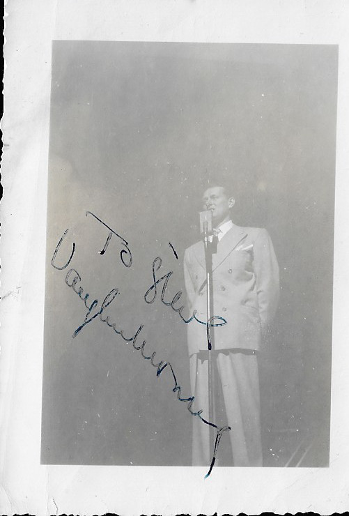 Vaughn Monroe Signed Snapshot , , 3 X 4 Inches Actor and Orchestra Leader