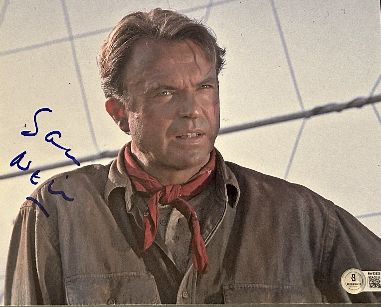 SAM NEILL Signed Jurassic Park 8×10 Jurassic World Autograph Beckett BAS COA