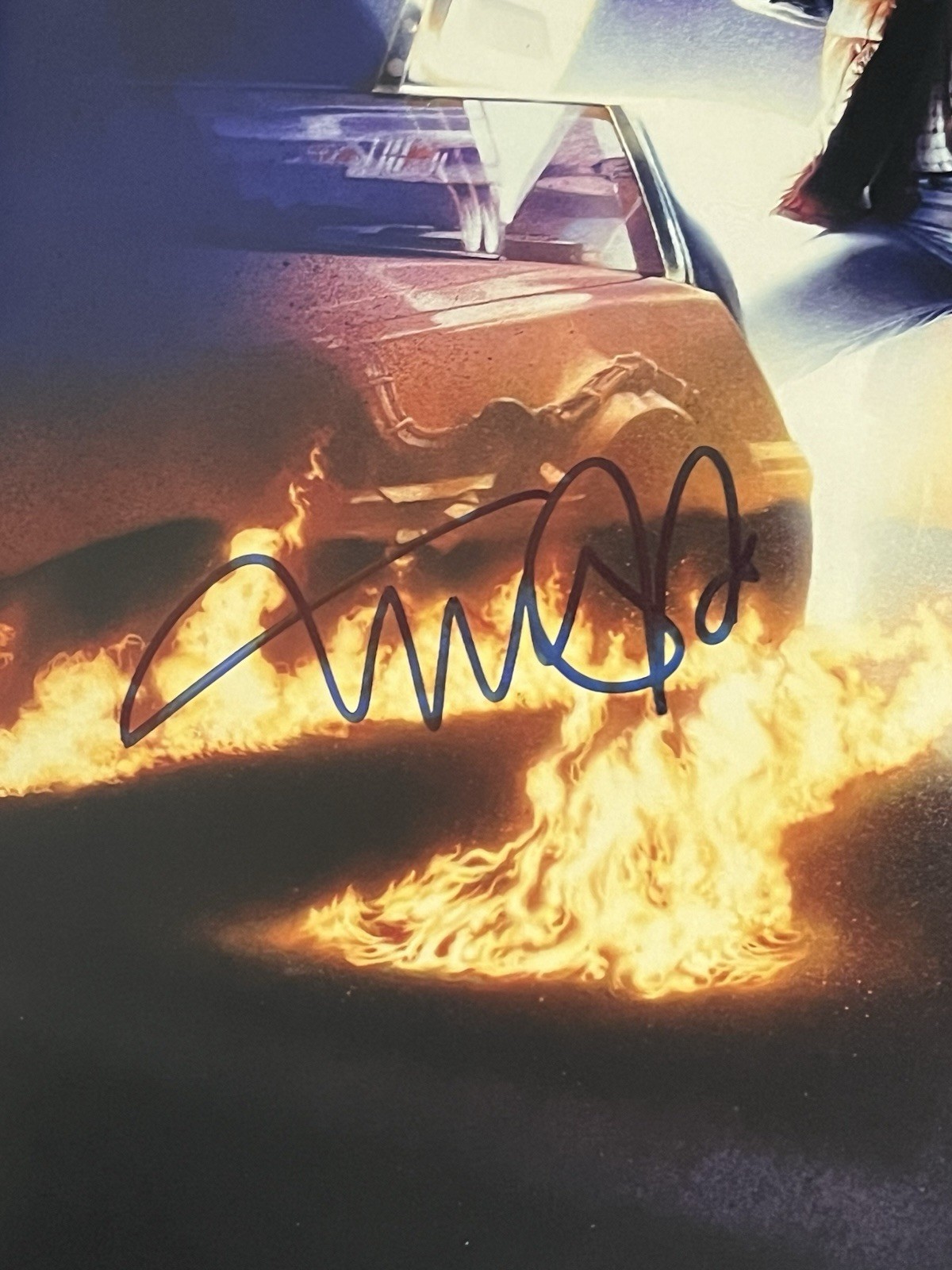 MICHAEL J FOX SIGNED BACK TO THE FUTURE 12X18 MOVIE PHOTO-Steve Grad COA LETTER