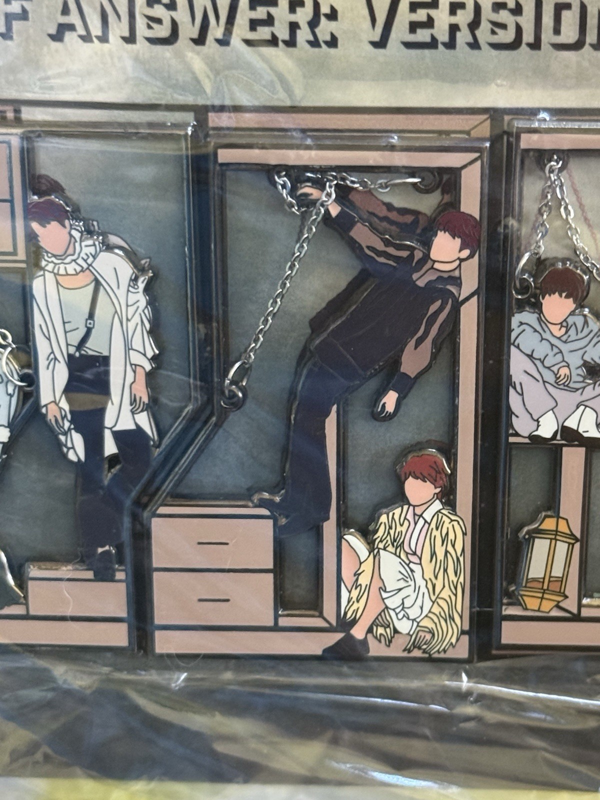 BTS Enamel Pin Set OT7 Love Yourself Answer E Version Four Pin Set