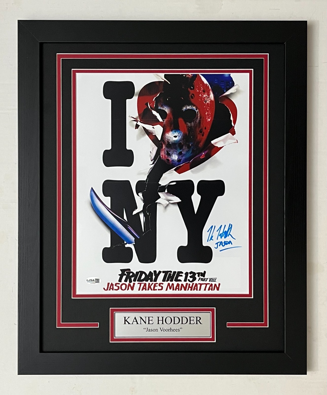 Kane Hodder Autograph Signed FRIDAY THE 13TH Part 8 – 11×14 Framed Movie Display