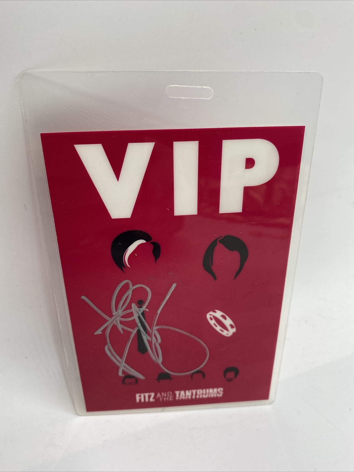 FITZ AND THE TANTRUMS F. A. T. T. Autographed VIP pass red rare 5.5×3.5” ah
