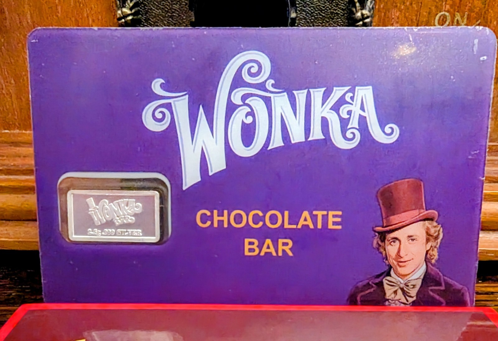 Wonka Chocolate Factory Collector’s Replica Golden Ticket 2.5 Gram Silver BarCOA