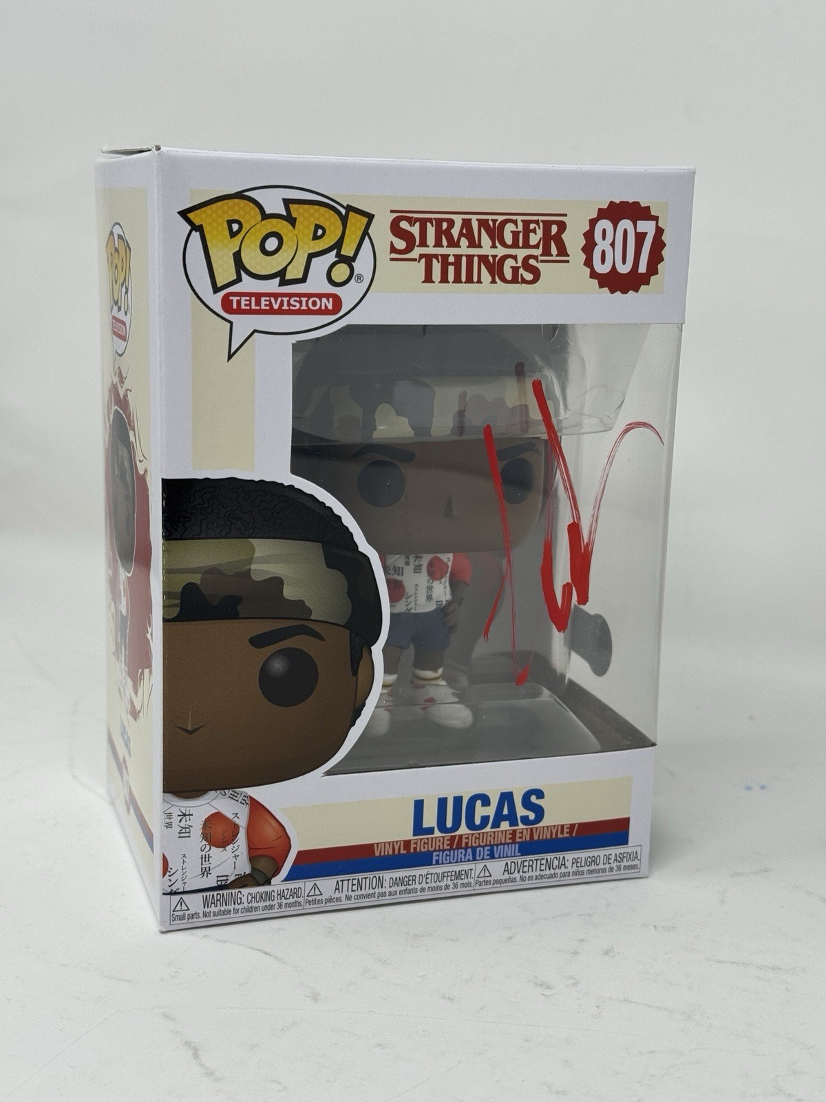 Caleb McLaughlin Stranger Things Signed Autograph Lucas Funko Pop 807 BAS COA