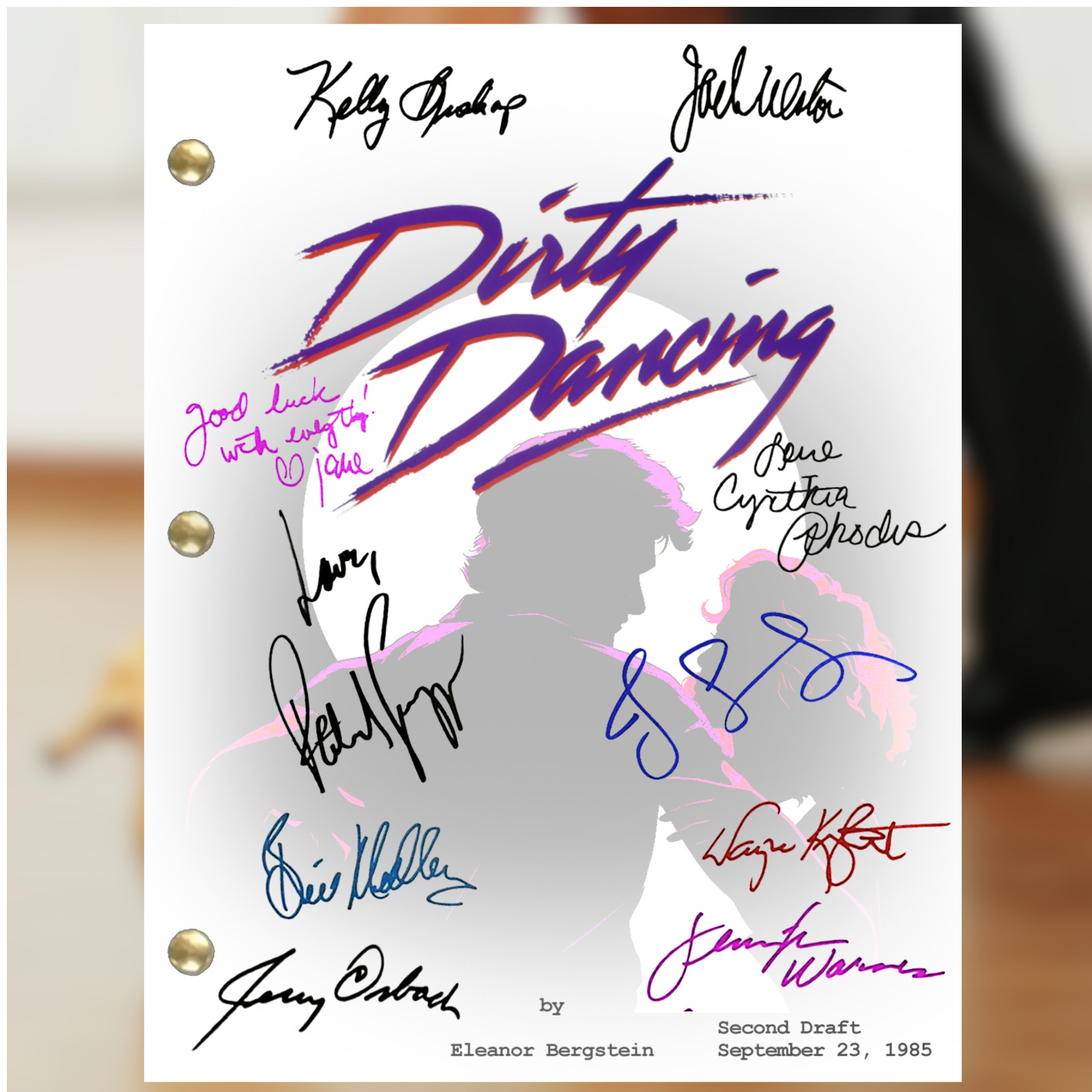 Dirty Dancing Autograph Signed Script Reprints 122 Pages Patrick Swayze