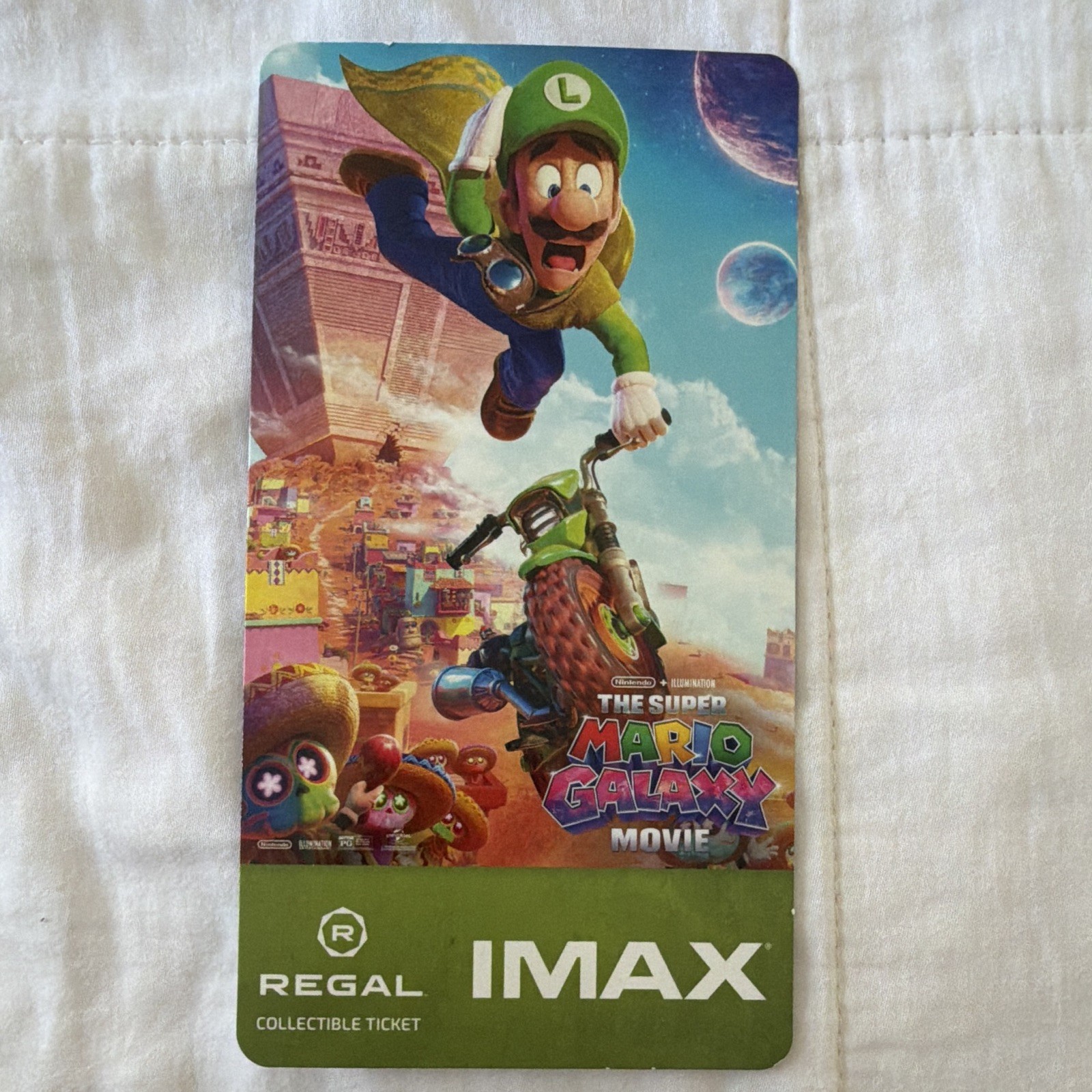 Regal IMAX Collectible Ticket The Super Mario Galaxy Movie Luigi & Rosalina