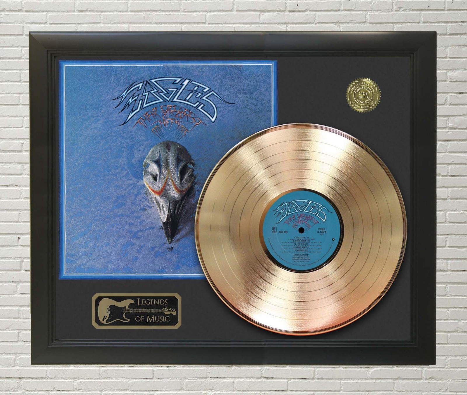 Eagles Greatest Hits Gold or Platinum Framed Record Display