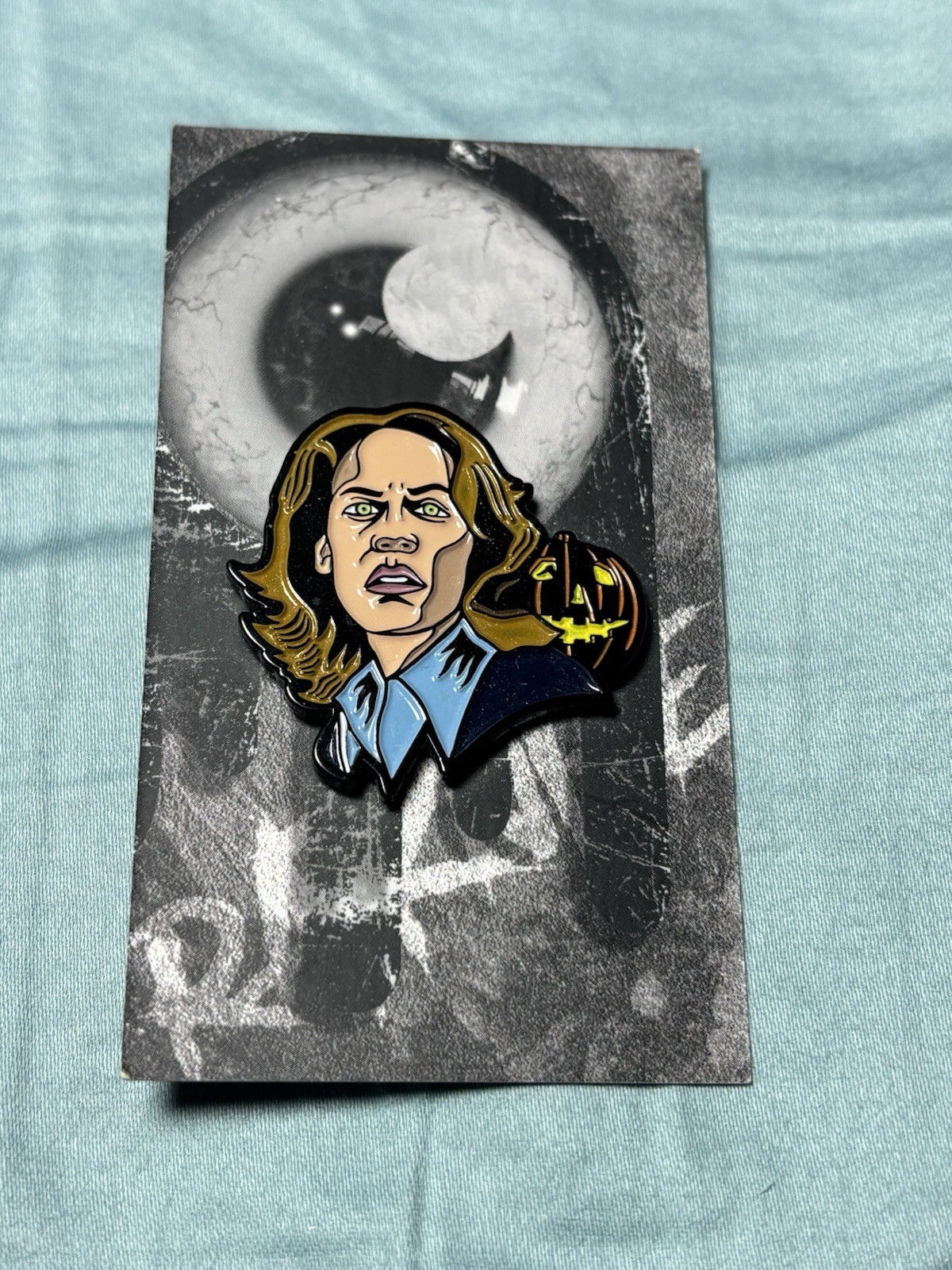 Laurie Strode Ratknife Enamel Pin Halloween Jamie Lee Curtis OOP RARE