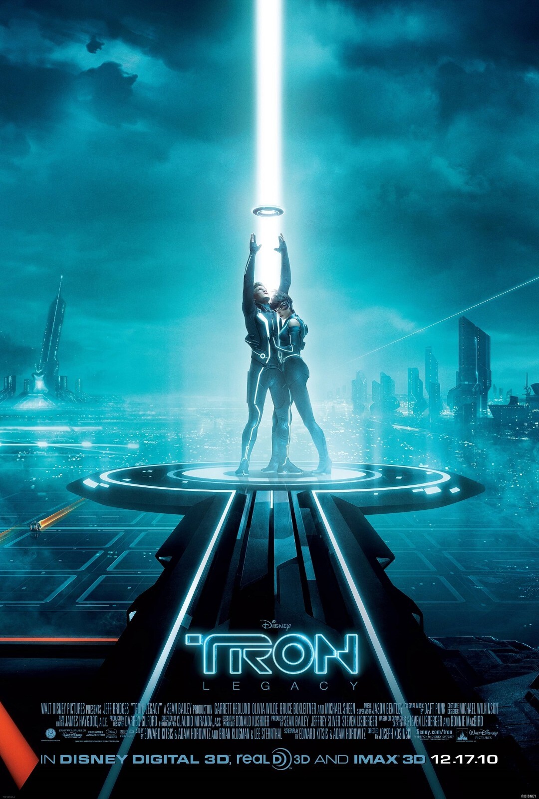 2010 Tron Legacy Movie Poster 11X17 Jeff Bridges Olivia Wild Garrett Hedlund 🍿