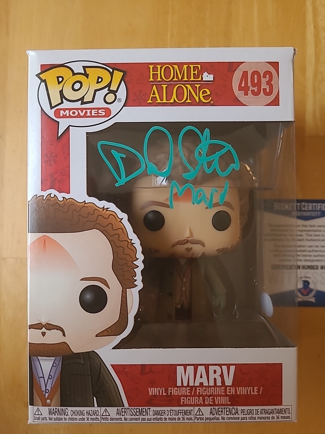 Home Alone Funko Pop #493 Signed By Daniel Stern Beckett COA