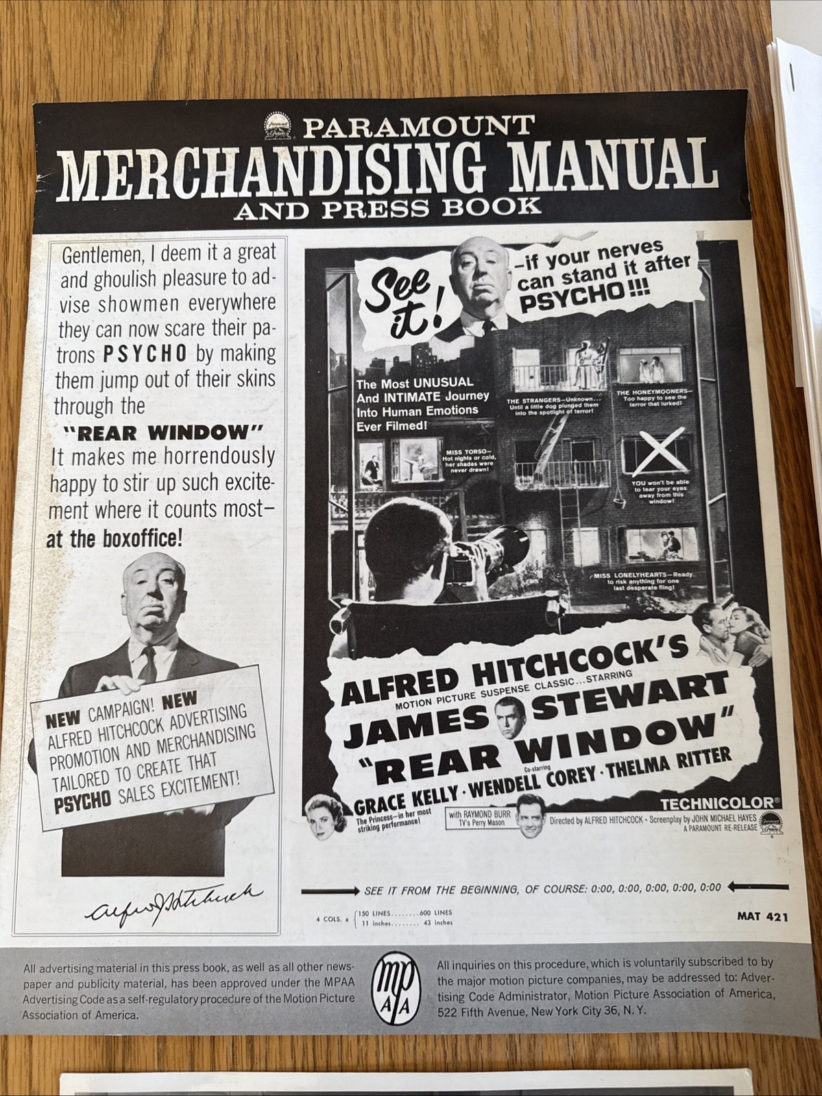 Alfred Hitchcock Lot- Press Book, Press Kit, Original Photos From 1945 & 2 DVDs