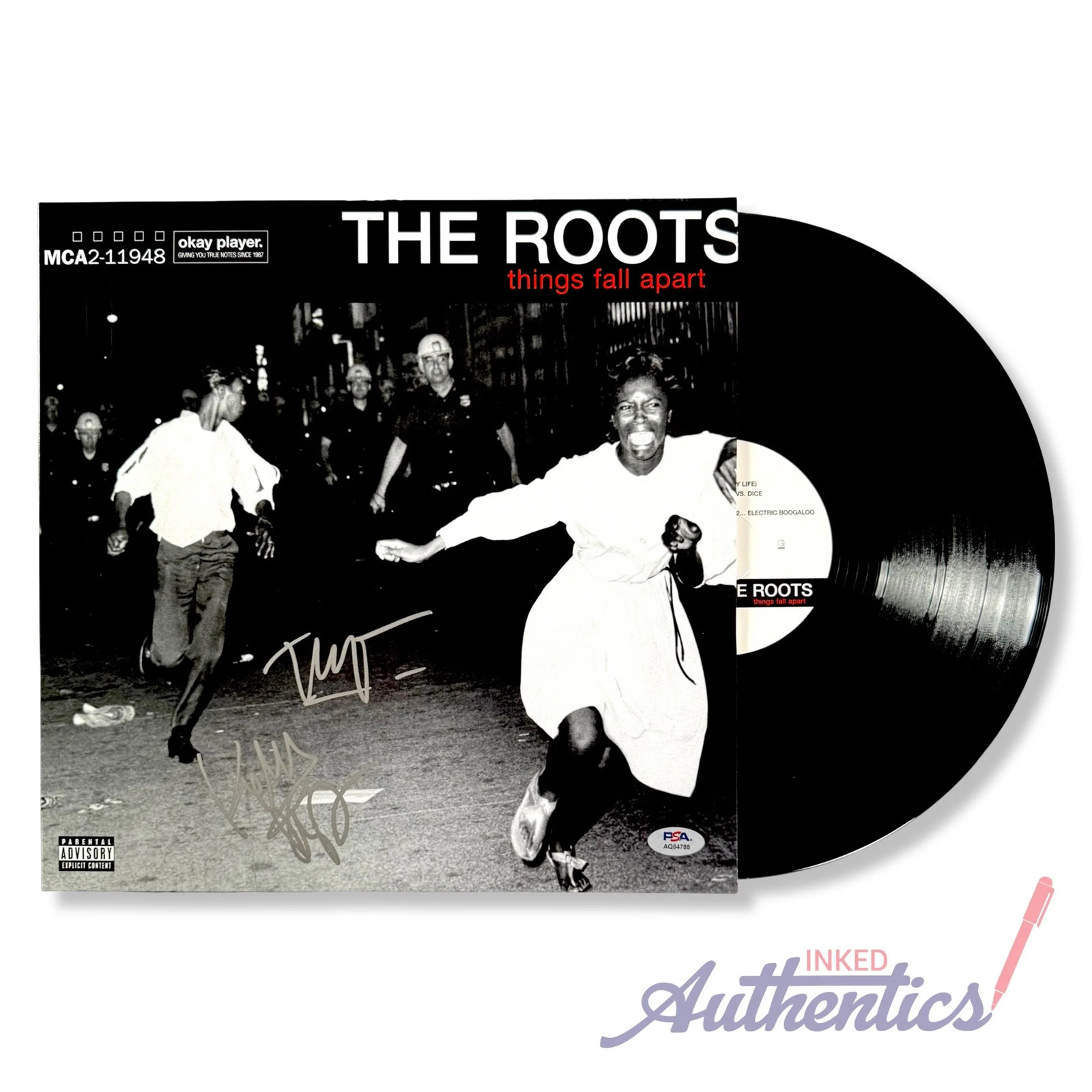 The Roots Signed Autographed Vinyl LP “Things Fall Apart” PSA/DNA Authenticated