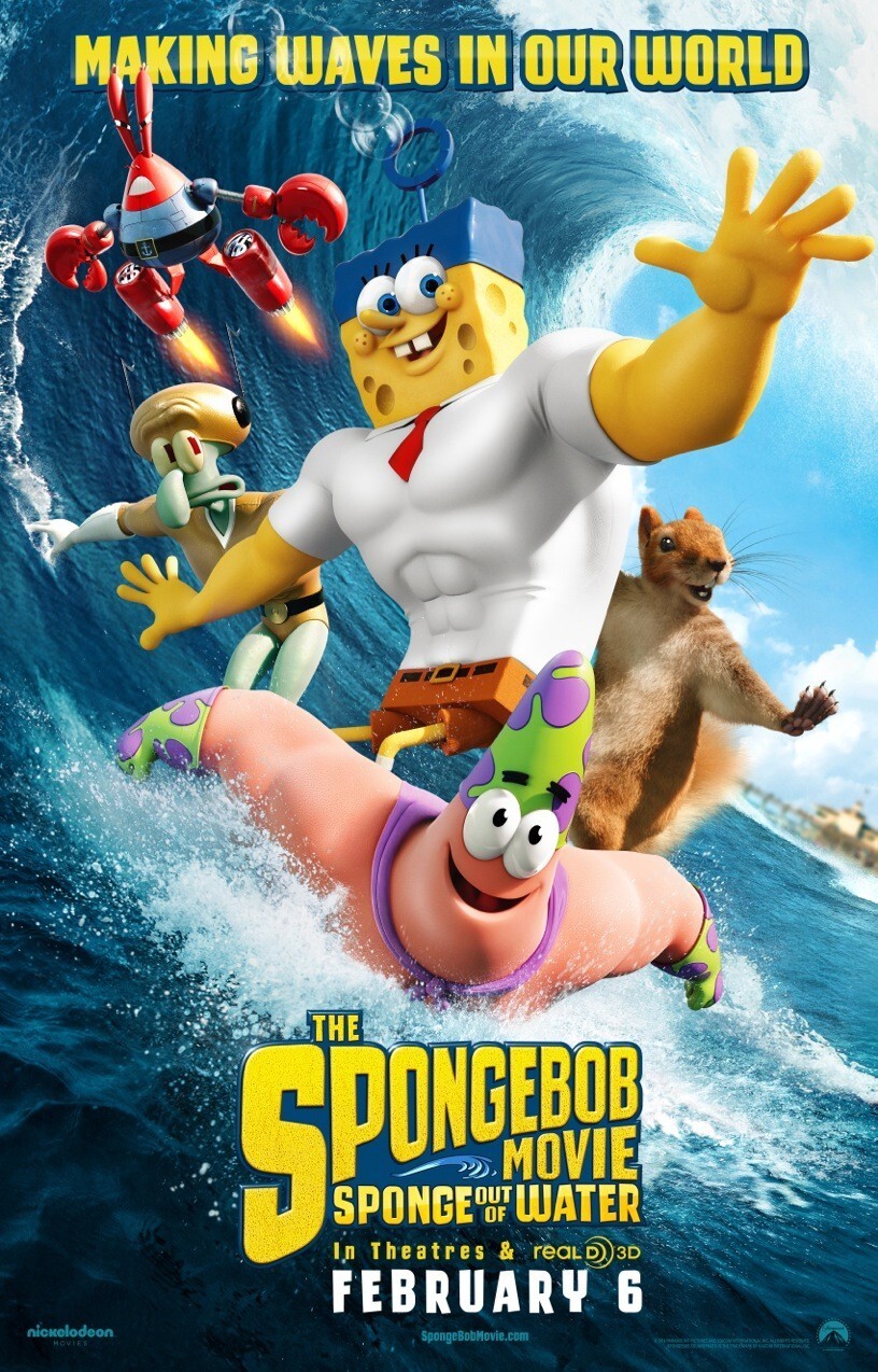 Spongebob Movie: Sponge Out of Water (2015) DS BUS SHELTER POSTER 48X70