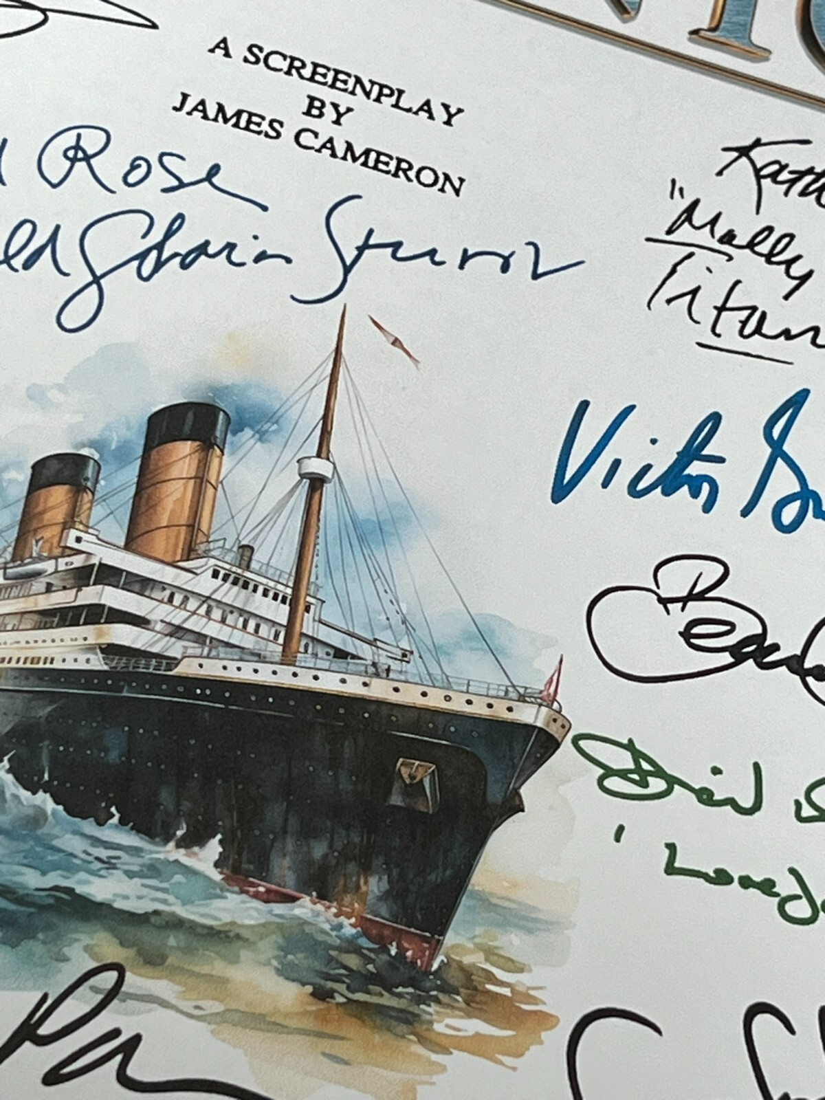 Titanic Script Signed- Autograph Reprints- 153 Pages- Leonardo DiCaprio