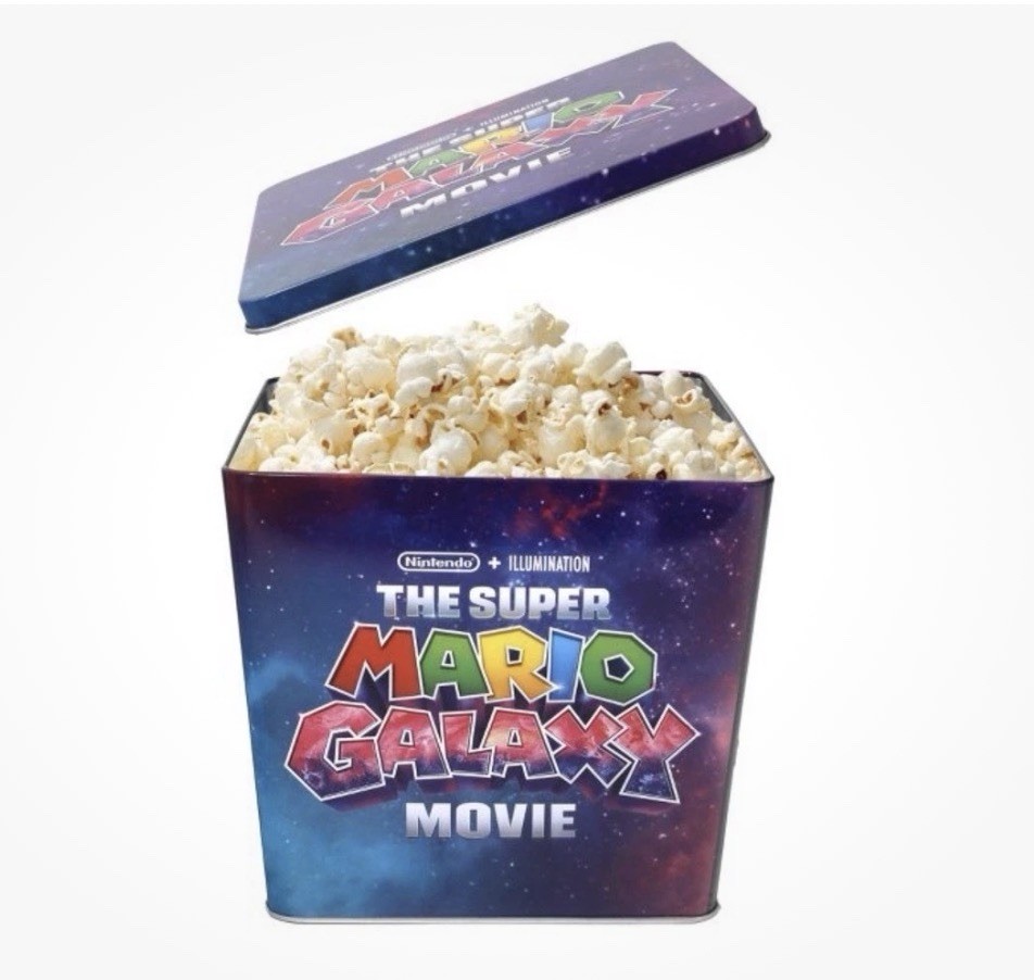 🆕 The Super Mario Galaxy Movie Popcorn Tin – Wonder Bowser Jr (Nintendo – Zinc)