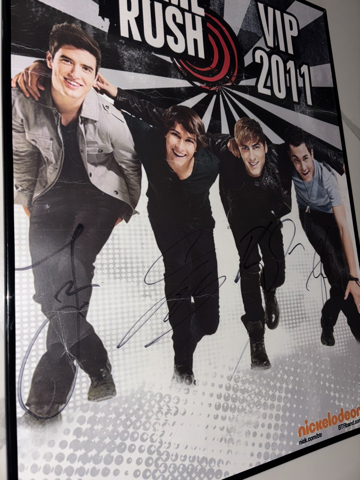 Big Time Rush Signed/autographed VIP Poster From 2011 – Carlos, Logan, James &..