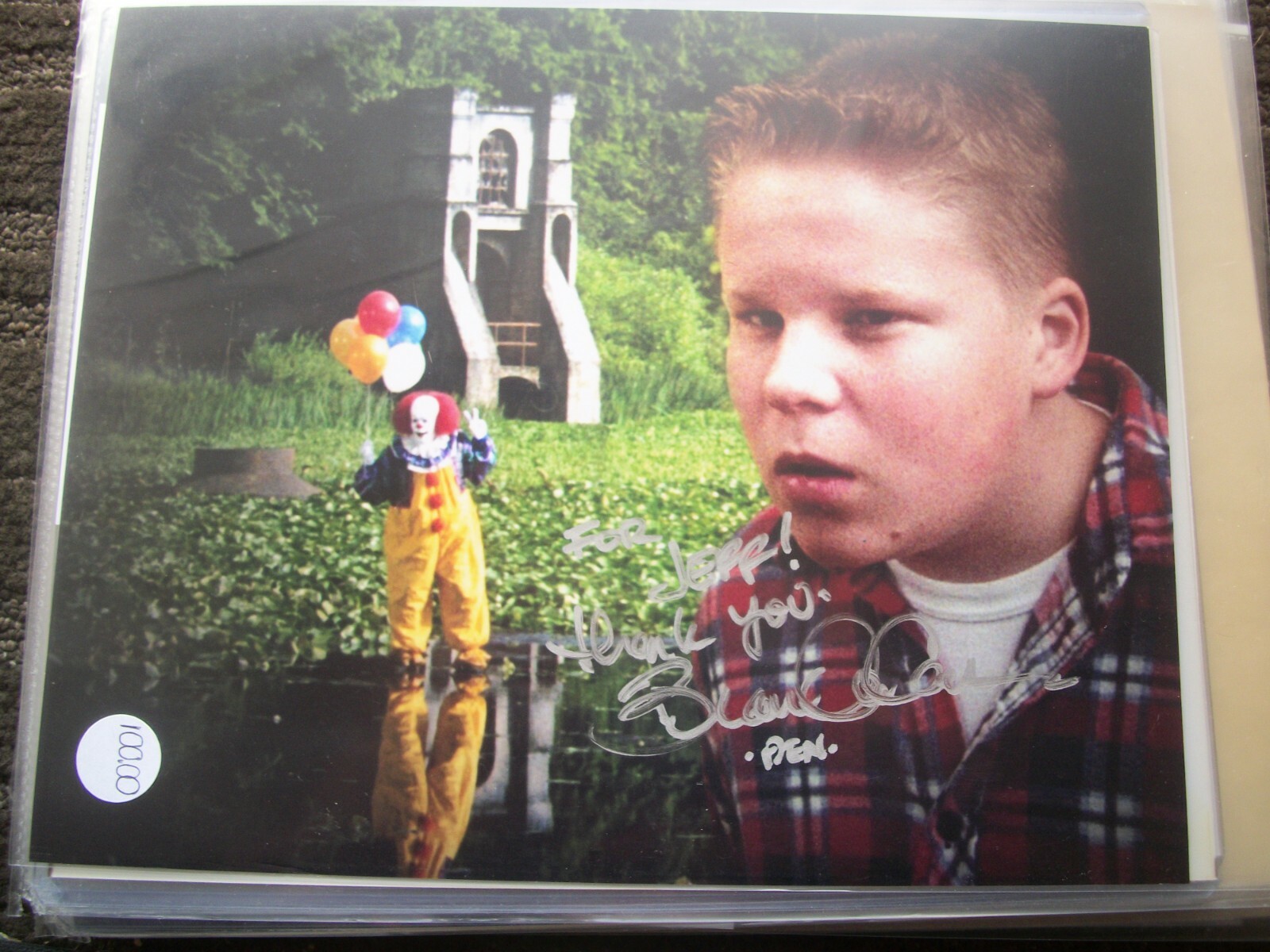 BRANDON CRANE–8X10 AUTOGRAPHED PICTURE–ACTOR-IT! MINI-SERIES 1990.