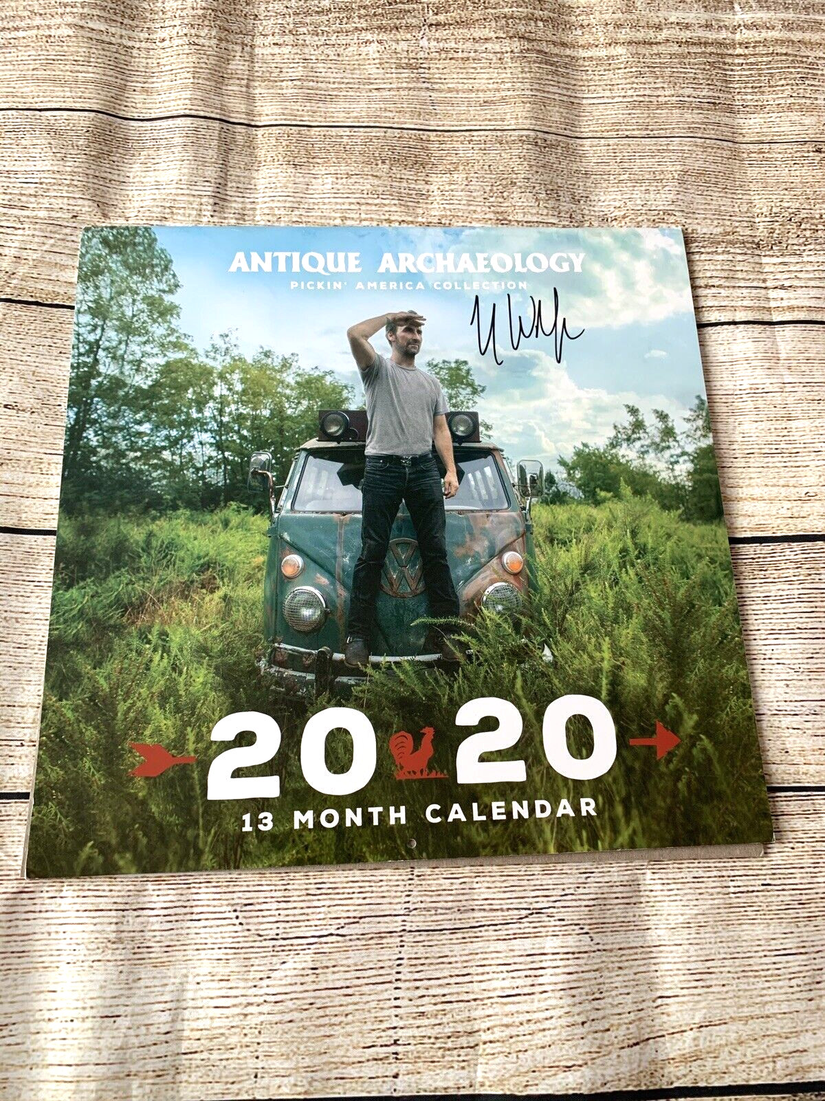 Mike Wolfe American Pickers Antique Archaeology Signed Autograph 2020 Calendar