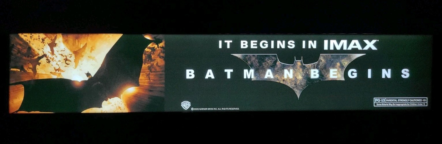 Batman Begins (2005) 2012 IMAX Re-release 5×25 Movie Theater Mylar Reissue