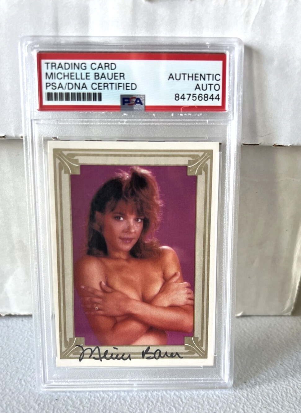 Michelle Bauer “Actress” Autographed Signed 1990 Scream Queens Card #63 PSA