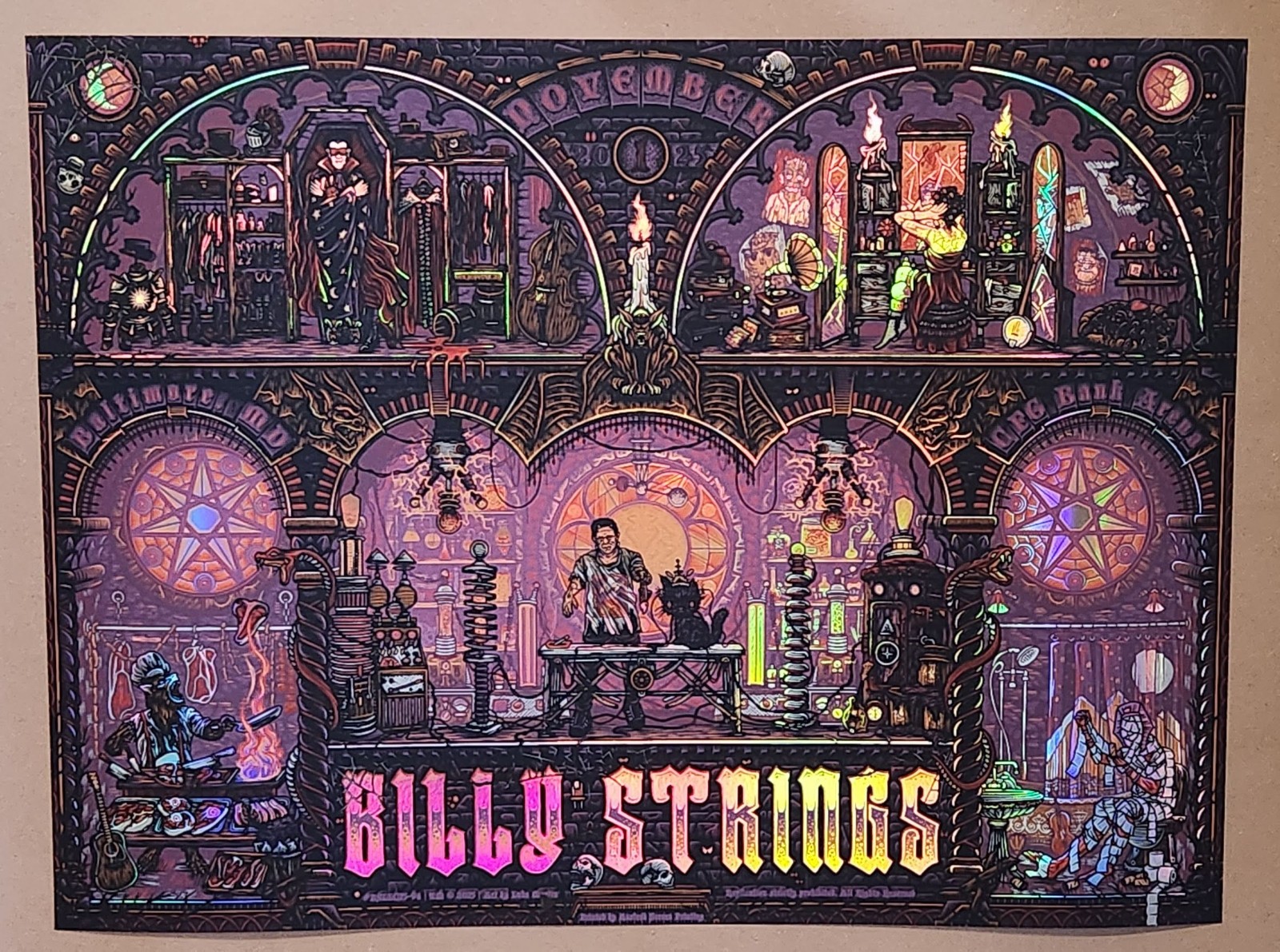 Billy Strings FOIL Baltimore Poster Night 2 Halloween Luke Martin AE S & N/40