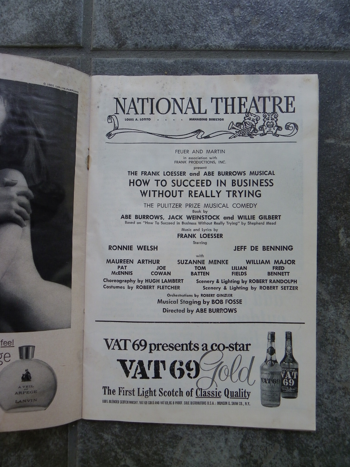 10 1960s Playbill Programs-National Theatre Washington-See Descript for Titles